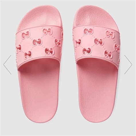 pink gucci slides|Gucci flip flops for women.